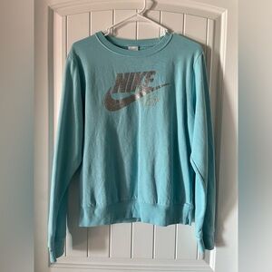 Women’s teal blue Nike crewneck